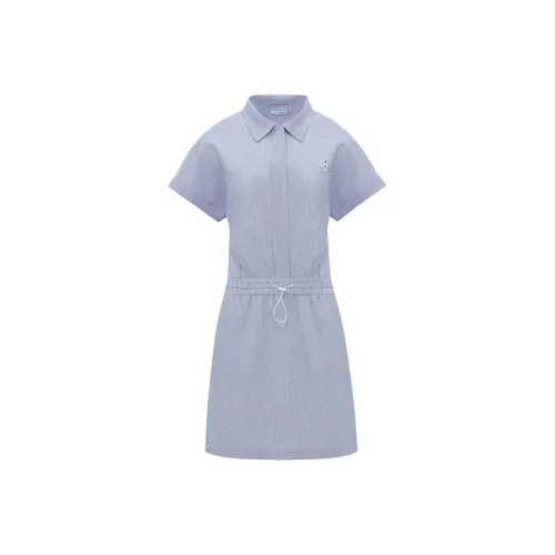 LI NING 1990 X Clove Короткий рукав Платье Женское Shadow Фиолетово-синий