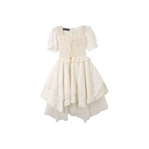 Lookinto Короткий рукав Платье Женское