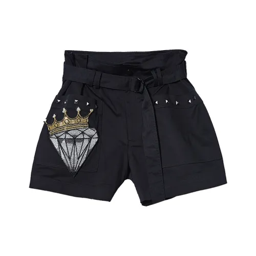 TCH Черные Женские Шорты Карго