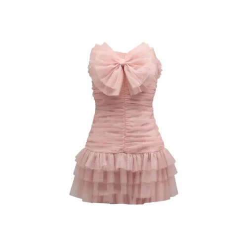LOVESHACKFANCY Без рукавов Платье Женское Розовое