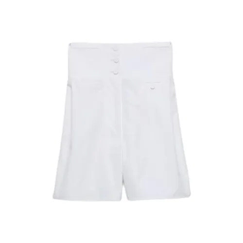 PRADA Poplin Shorts Повседневные шорты Женские Белые