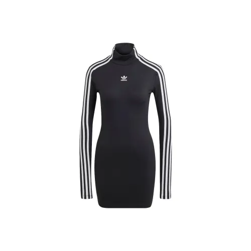 adidas originals Spice Girls series Черное Женское Длинное Платье с рукавами