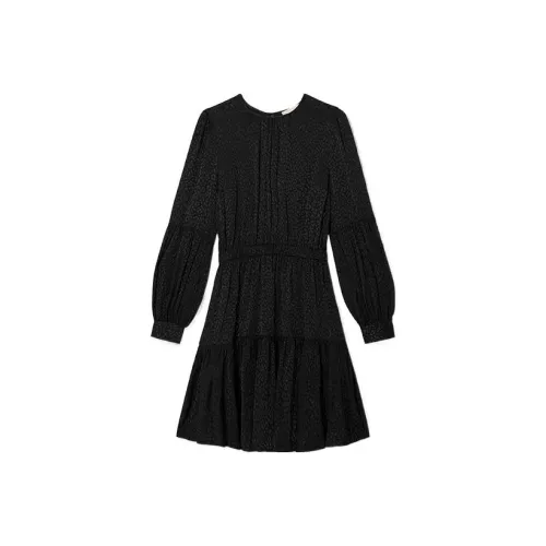 MICHAEL KORS Длинное платье с длинными рукавами женское черное