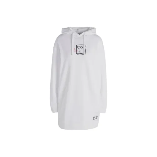 Adidas Белые Женские Длинные Платья с Рукавами