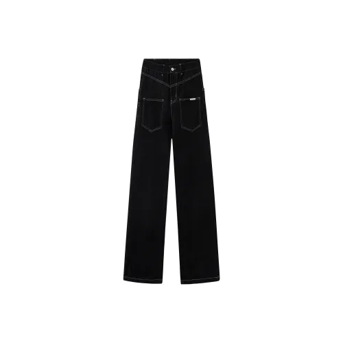 REMEFIT Оригинальные Черные Джинсы Унисекс из Черного Денима