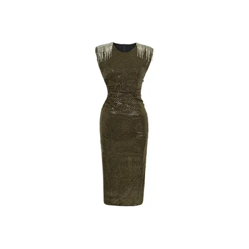 Daisy Без рукавов Платье Женское Шампанское Черное