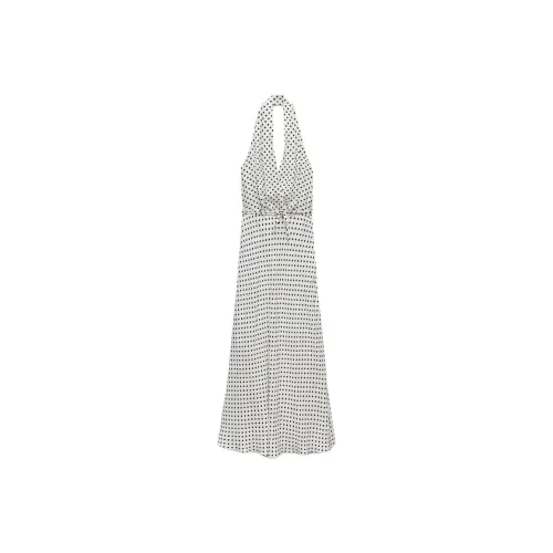 ZARA Серый Белый Женские Платья Без Рукавов