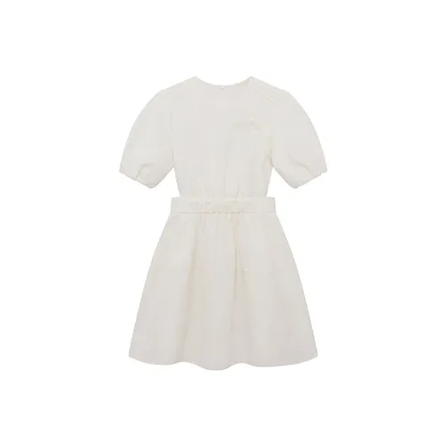 d'zzit Короткий рукав Платье Женское Белое