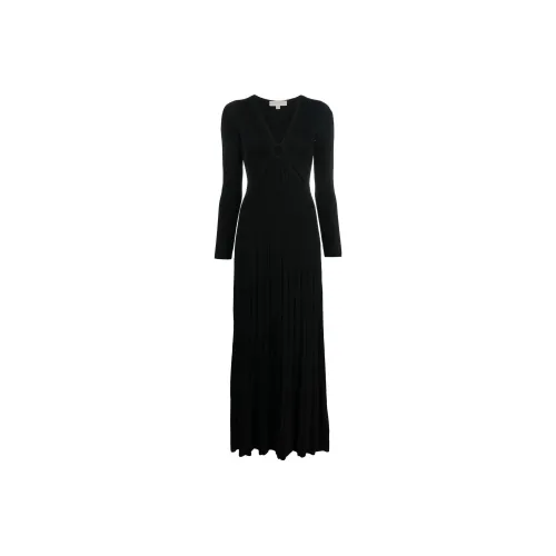 MICHAEL KORS MMK SS23 Длинное платье с длинными рукавами женское черное