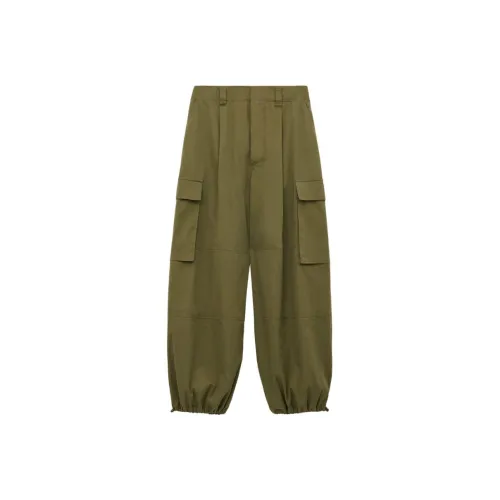LOEWE SS25 Карго Брюки Женские Хаки Зеленый