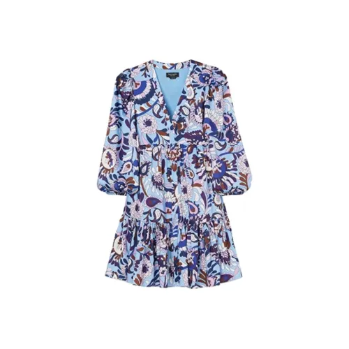 Kate Spade SS24 Длинное платье с длинными рукавами женское многоцветное