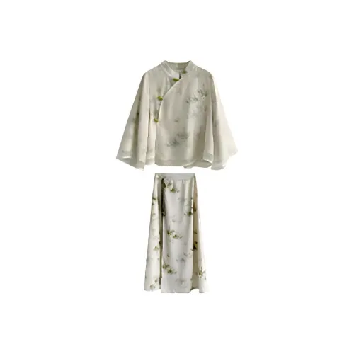 MITX Короткий рукав Платье Женское Светло-зеленое