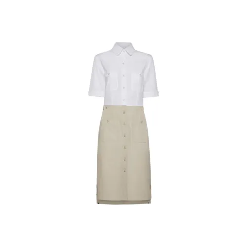 THOM BROWNE Многоцветные Женские Короткие Платья с Рукавами