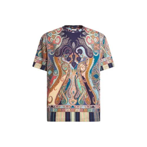 ETRO Многоцветные Мужские T-рубашки