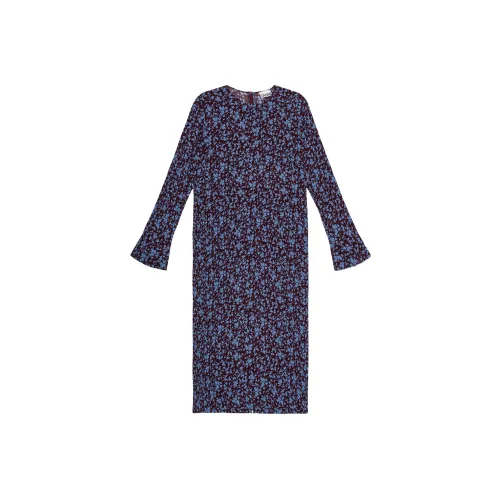 GANNI Blue Женские Длинные Рукава Платья