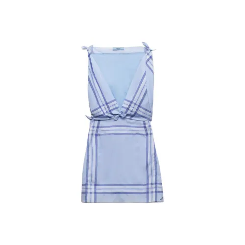 PRADA Без рукавов Платье Женское Синее