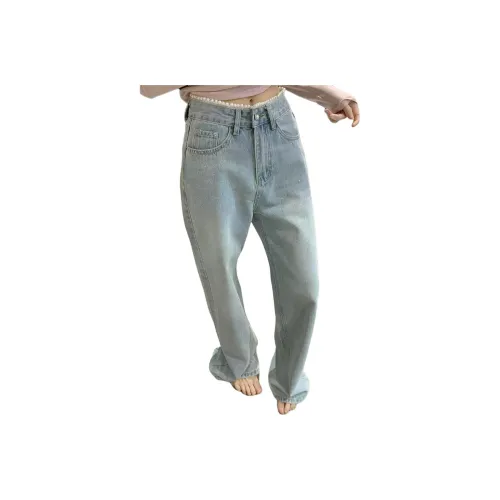 Wbwq Светло-синие Женские Джинсы