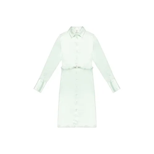 Bally Светло-зеленый Женские Длинные Платья с Рукавами