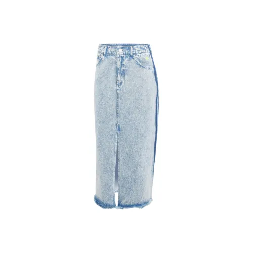 Adidas x KSENIA SCHNIDER Denim Long Skirt Women's Light Blue