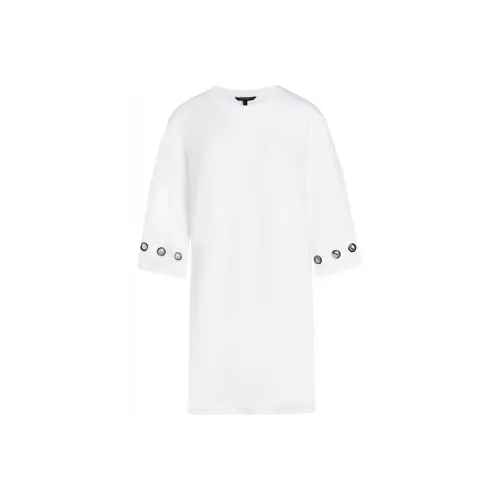 ARMANI EXCHANGEAE Длинное платье с длинными рукавами женское белое