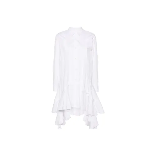 CDG Длинное платье с длинными рукавами женское белое