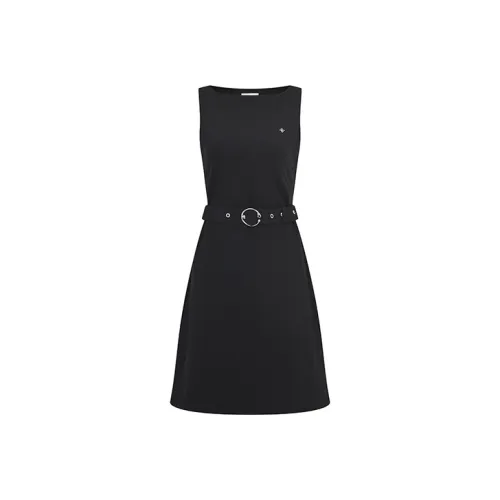 RARE Без рукавов Платье Женское Черное