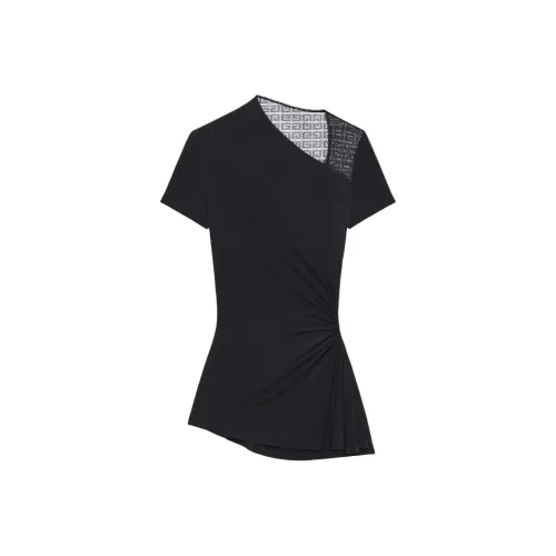 GIVENCHY Короткое платье с короткими рукавами женское черное