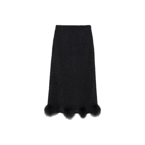 Blumarine FW24 KNIT Длинная Юбка Женская Черная