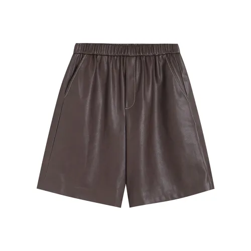 AMAZING SONG Повседневные шорты Женские Какао-коричневый
