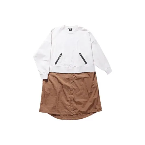 THE NORTH FACE x Urban Exploration Длинное платье с длинными рукавами женское цвет экрю