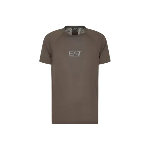 EMPORIO ARMANI EA7 T Рубашка Мужская Серый Коричневый