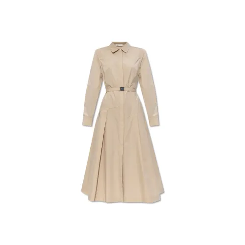 TORY BURCH Длинное платье с длинными рукавами женское бежевый