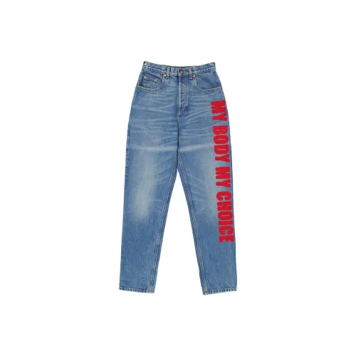 GUCCI Синие Женские Джинсы