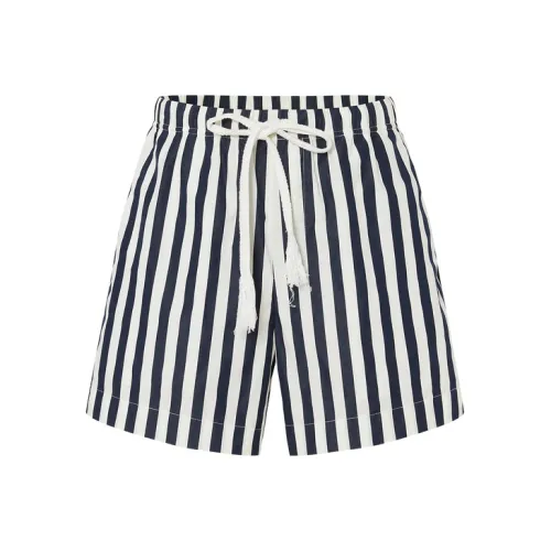 MOCO Повседневные шорты Женские Сине-белые полоски Цвет