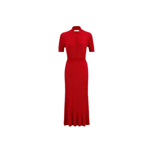 GABRIELA HEARST Red Женские Короткие Платья с Рукавами
