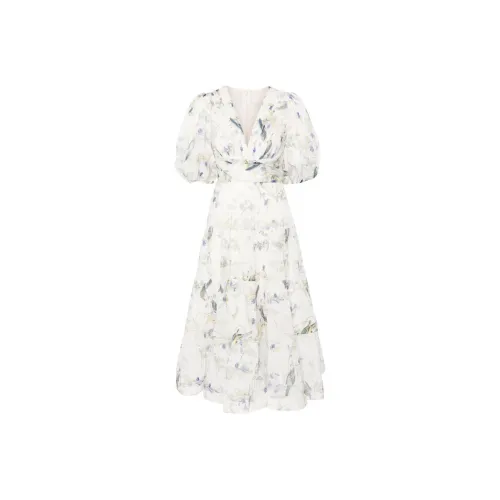 Zimmermann Многоцветные Женские Короткие Платья с Рукавами