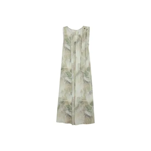 THE SEA LIFE Без рукавов Платье Женское Сияющий Зеленый