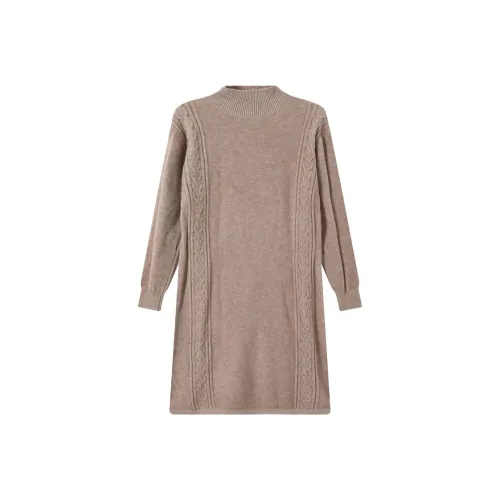 EIDOLON GRAIN Длинное платье с длинными рукавами женское