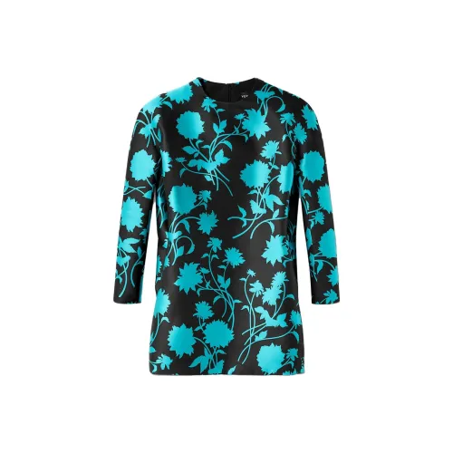 VERSACE Blue Женские Длинные Рукава Платья