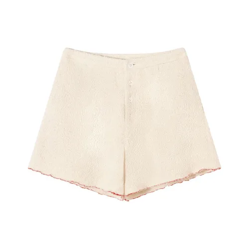 Ouyang Повседневные шорты Женские Кремовый Абрикос