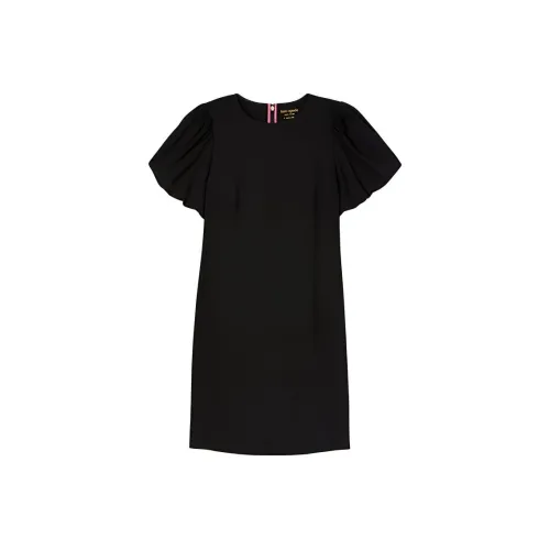 Kate Spade SS24 Короткое платье с короткими рукавами женское черное