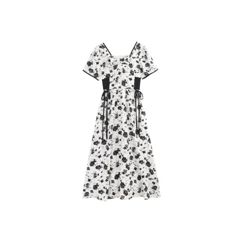 EIDOLON GRAIN Короткий рукав Платье Женское Многоцветное