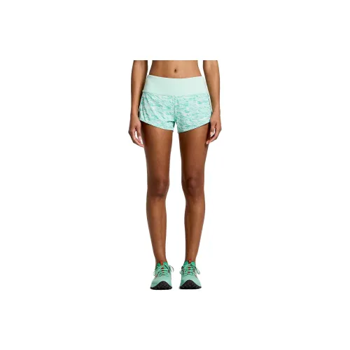 Saucony Outpace 2,5' Split Short Casual Shorts Women's Green Сaucony Outpace 2,5' Split Короткие Повседневные Шорты Женские Зеленые