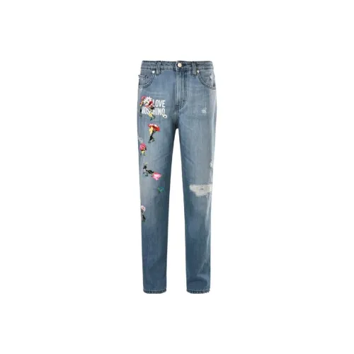 MOSCHINO Стальные синие женские джинсы