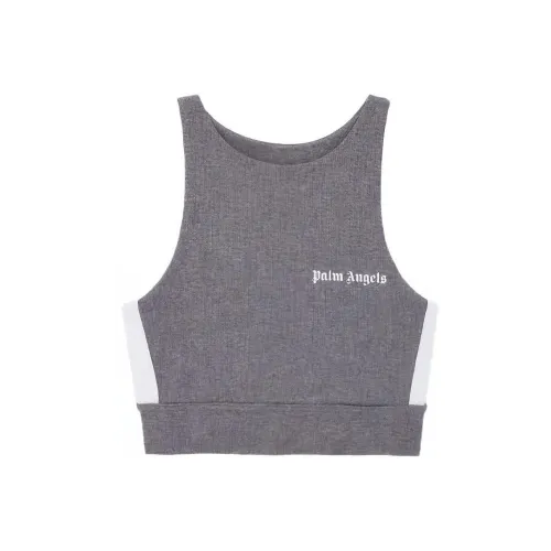 PALM ANGELS Серые Женские Спортивные Майки Без Рукавов
