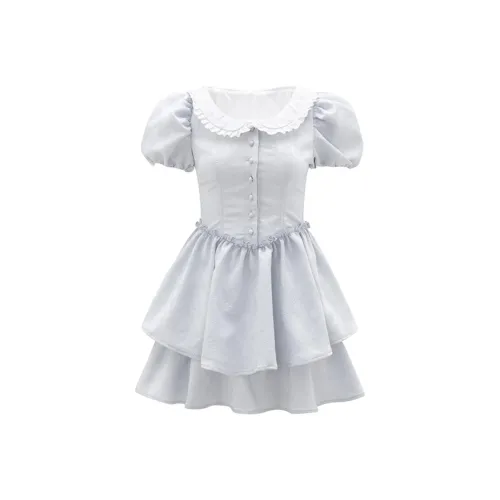 ZWTX STUDIO Короткое платье с короткими рукавами женское