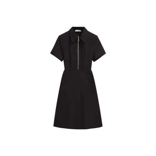 Silky Queen Короткий рукав Платье Женское Черное