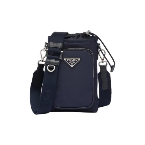 PRADA RE Нейлон Переработанный Полиамид Чехол для телефона Мужской Морской синий