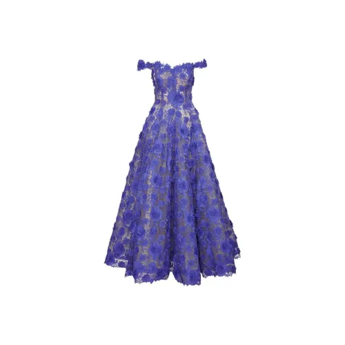 Oscar De La Renta SS24 Sleeveless Dress Women's Purple