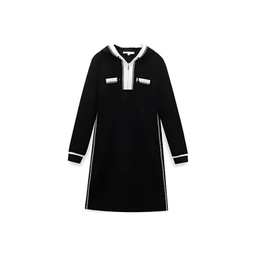 XII BASKET Black Женские Длинные Платья с Рукавами